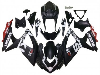 2008-2010 Suzuki GSXR 600 / GSXR 750 Motorcycle Fairings - Matte Black Red White Australia