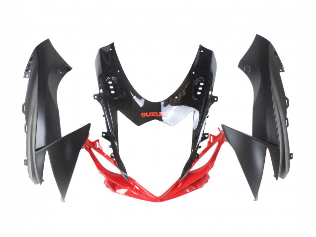 2011-2024 Suzuki GSXR 600 / GSXR 750 Motorcycle Fairings - Black Grey Red Line Australia