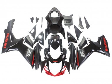 2011-2024 Suzuki GSXR 600 / GSXR 750 Motorcycle Fairings - Black Grey Red Line Australia