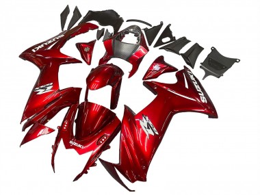 2011-2024 Suzuki GSXR 600 / GSXR 750 Motorcycle Fairings - Red White Decal Australia