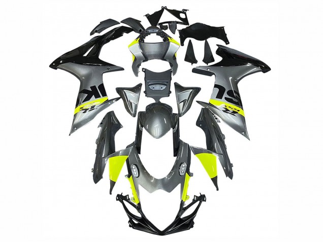 2011-2024 Suzuki GSXR 600 / GSXR 750 Motorcycle Fairings - Silver Yellow Black Australia