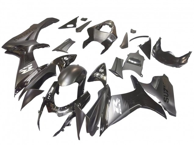 2011-2024 Suzuki GSXR 600 / GSXR 750 Motorcycle Fairings - Matte Black Glossy Black White Decal Australia