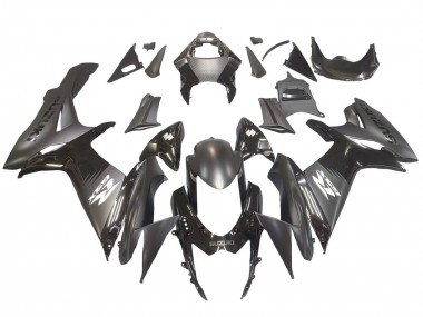 2011-2024 Suzuki GSXR 600 / GSXR 750 Motorcycle Fairings - Matte Black Glossy Black White Decal Australia