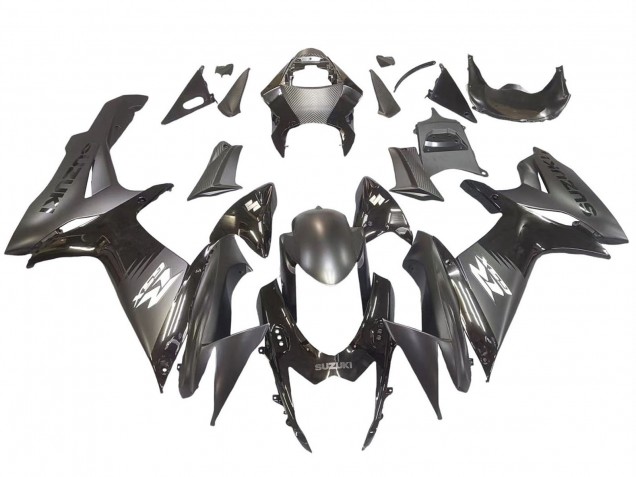 2011-2024 Suzuki GSXR 600 / GSXR 750 Motorcycle Fairings - Matte Black Glossy Black White Decal Australia