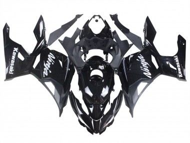 2018-2024 Kawasaki Ninja 400 Motorcycle Fairings - Glossy Black Matte Black White Decals Australia