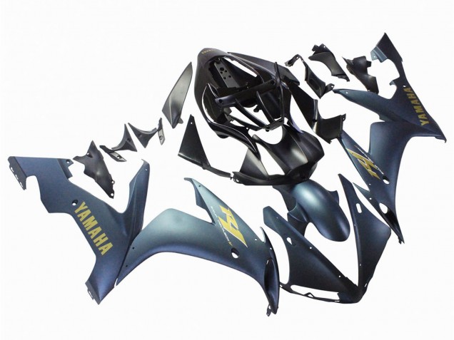 2004-2006 Yamaha YZF 1000 R1 Motorcycle Fairings - Dark Blue Gold Decals Australia