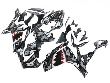 2007-2008 Yamaha YZF 1000 R1 Motorcycle Fairings - Grey White Camouflage Shark Australia