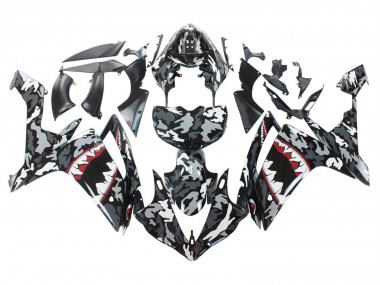 2007-2008 Yamaha YZF 1000 R1 Motorcycle Fairings - Grey White Camouflage Shark Australia