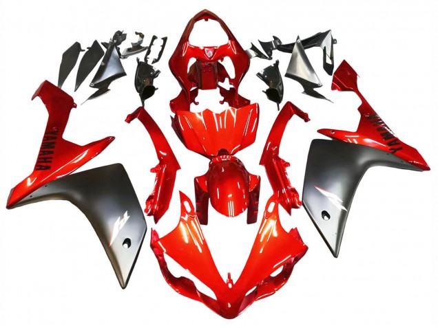 2007-2008 Yamaha YZF 1000 R1 Motorcycle Fairing - Red Matte Black Australia