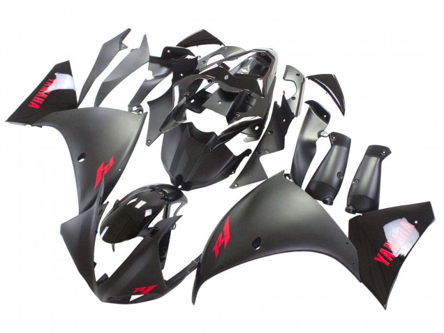 2009-2011 Yamaha YZF 1000 R1 Motorcycle Fairing - Matte Black Red Decal Australia
