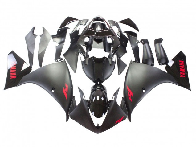 2009-2011 Yamaha YZF 1000 R1 Motorcycle Fairing - Matte Black Red Decal Australia