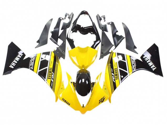 2012-2014 Yamaha YZF 1000 R1 Motorcycle Fairings - Yellow White Black Australia