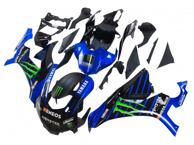 2015-2019 Yamaha YZF 1000 R1 Motorcycle Fairings - Blue Matte Black Green Monster ENEOS Australia