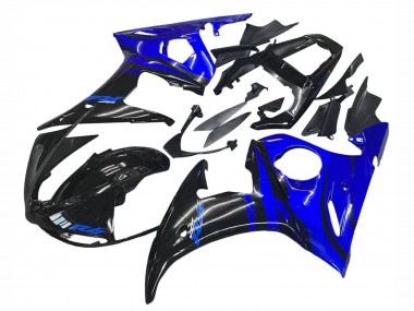2006-2009 Yamaha YZF R6S Motorcycle Fairings - Blue Glossy Black Australia
