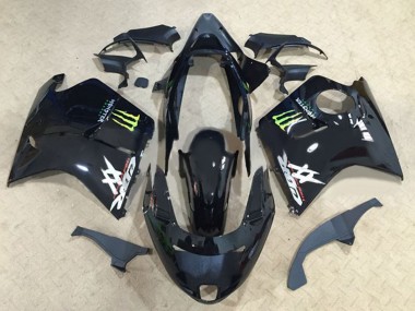1996-2007 Honda CBR1100XX Blackbird Motorcycle Fairings - Glossy Black Green Monster Australia