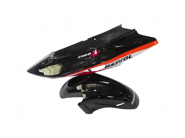 1996-2007 Honda CBR1100XX Blackbird Abs Motorcycle Fairings - Orange White Red Glossy Black Repsol Australia