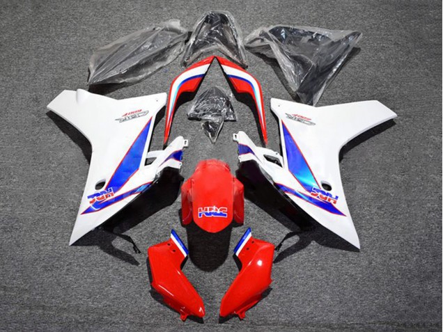 2011-2013 Honda CBR600F Motorcycle Fairing - White Red Blue HRC Australia
