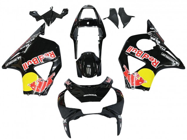 2002-2003 Honda CBR900RR 954 Motorcycle Fairings - Glossy Black Yellow Red Bull Michelin Australia