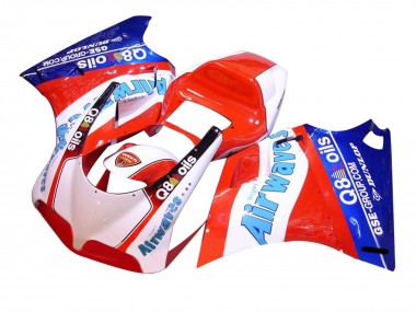 1993-2005 Ducati 748/916/996/998 Motorcycle Fairings - White Red Blue Air Waves Australia