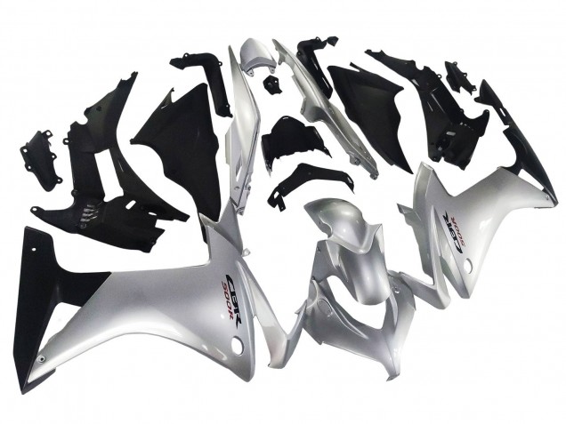 2013-2015 Honda CBR500R Motorcycle Fairing - Silver Glossy Black Australia