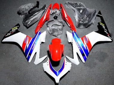 2013-2015 Honda CBR500R Motorcycle Fairing - White Red Blue HRC Australia