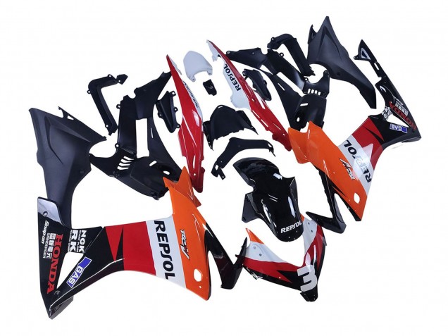 2013-2015 Honda CBR500R Motorcycle Fairings - Orange White Red Glossy Black Repsol 3 Australia