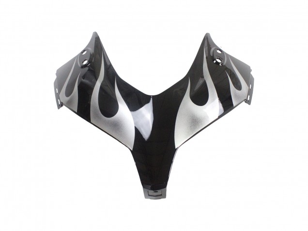 2013-2015 Honda CBR500R Motorcycle Fairings - Glossy Black Silver Flame Australia