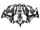 2013-2015 Honda CBR500R Motorcycle Fairings - Glossy Black Silver Flame Australia