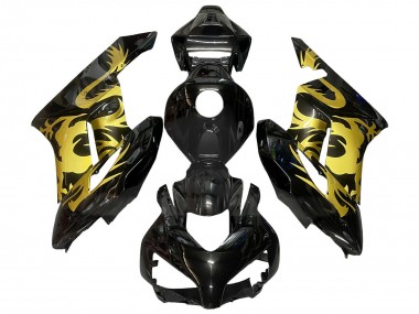 2004-2005 Honda CBR1000RR Motorcycle Fairings - Gold Glossy Black Dragon Australia