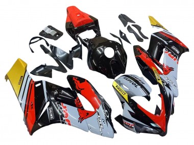 2004-2005 Honda CBR1000RR Motorcycle Fairings - Yellow Red White Glossy Red Bull Repsol HRC Australia
