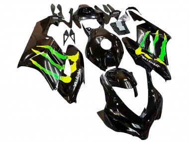2004-2005 Honda CBR1000RR Motorcycle Fairings - Glossy Black Yellow Green Monster Australia