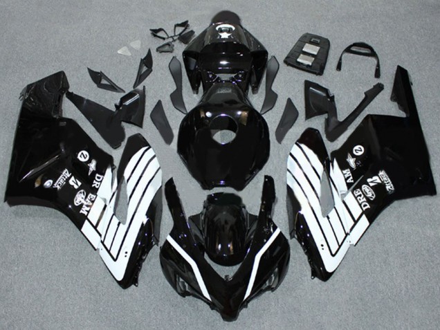 2004-2005 Honda CBR1000RR Motorcycle Fairings - Glossy Black White Australia