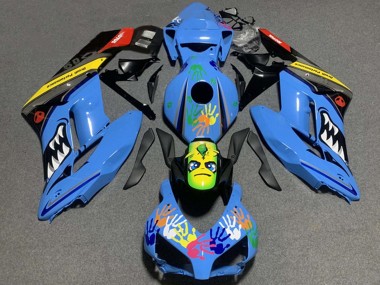 2004-2005 Honda CBR1000RR Motorcycle Fairing - Blue Yellow Black Red Shark Australia