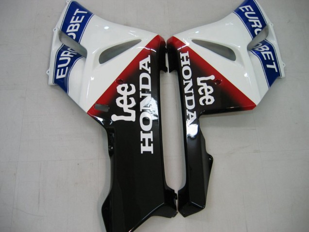 2004-2005 Honda CBR1000RR Motorcycle Fairings - White Blue Red Glossy Black Star EuroBet Lee Australia