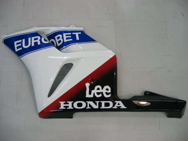 2004-2005 Honda CBR1000RR Motorcycle Fairings - White Blue Red Glossy Black Star EuroBet Lee Australia