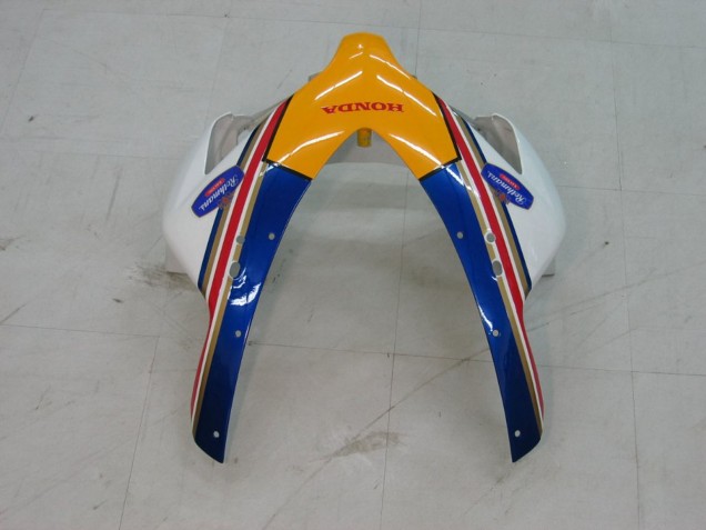 2004-2005 Honda CBR1000RR Motorcycle Fairings - White Blue Gold Rothmans Australia