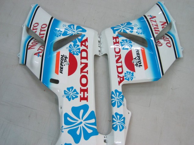 2004-2005 Honda CBR1000RR Motorcycle Fairings - White Blue Snow Nastro Azzurro 46 Australia