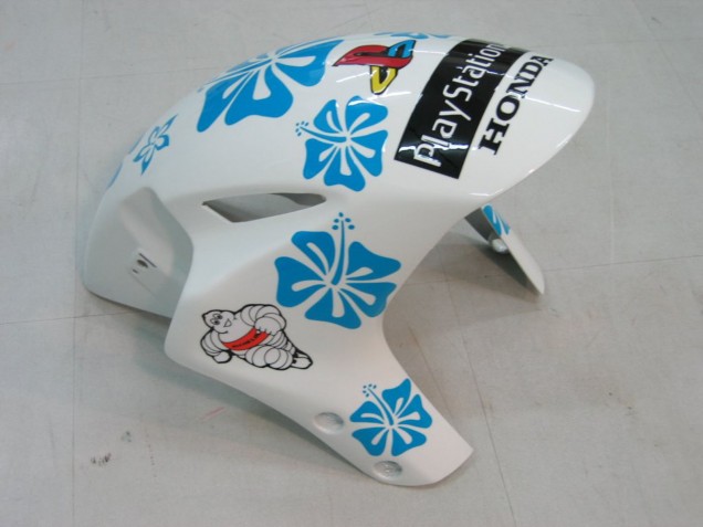 2004-2005 Honda CBR1000RR Motorcycle Fairings - White Blue Snow Nastro Azzurro 46 Australia