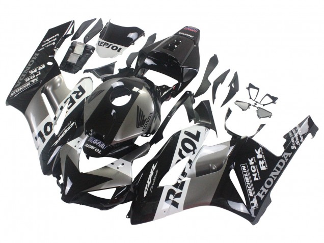 2004-2005 Honda CBR1000RR Motorcycle Fairing Kits - Silver White Glossy Black Repsol Australia