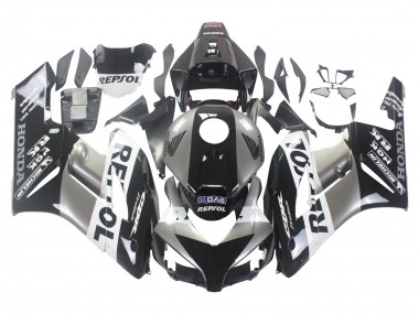 2004-2005 Honda CBR1000RR Motorcycle Fairing Kits - Silver White Glossy Black Repsol Australia