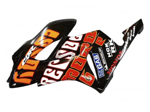 2004-2005 Honda CBR1000RR Motorcycle Fairings - Yellow Orange Glossy Black Repsol Rossi 46 Australia