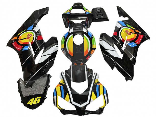 2004-2005 Honda CBR1000RR Motorcycle Fairings - Yellow Blue Red Glossy Black Color Wheel 46 Australia