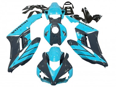 2004-2005 Honda CBR1000RR Motorcycle Fairings - Light Blue Glossy Black Australia