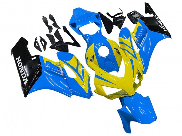 2004-2005 Honda CBR1000RR Motorcycle Fairings - Blue Yellow Glossy Black Australia
