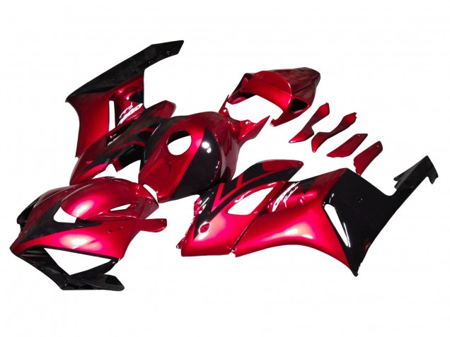 2004-2005 Honda CBR1000RR Motorcycle Fairings - Red Glossy Black Stripe Australia