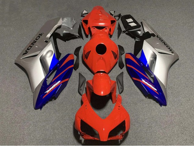 2004-2005 Honda CBR1000RR Motorcycle Fairings - Silver Blue Red Stripe Australia
