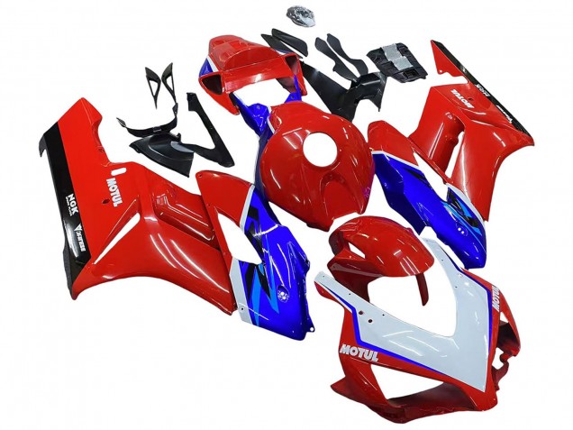 2004-2005 Honda CBR1000RR Motorcycle Fairings - Red Blue White Black Motul Australia