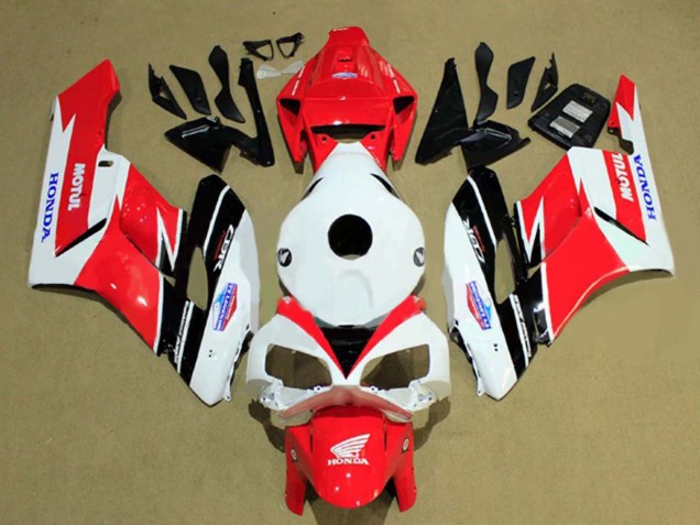 2004-2005 Honda CBR1000RR Motorcycle Fairings - White Red Matte Black Motul Australia