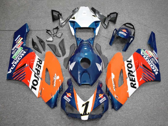 2004-2005 Honda CBR1000RR Motorcycle Fairings - Orange White Red Blue Repsol Australia