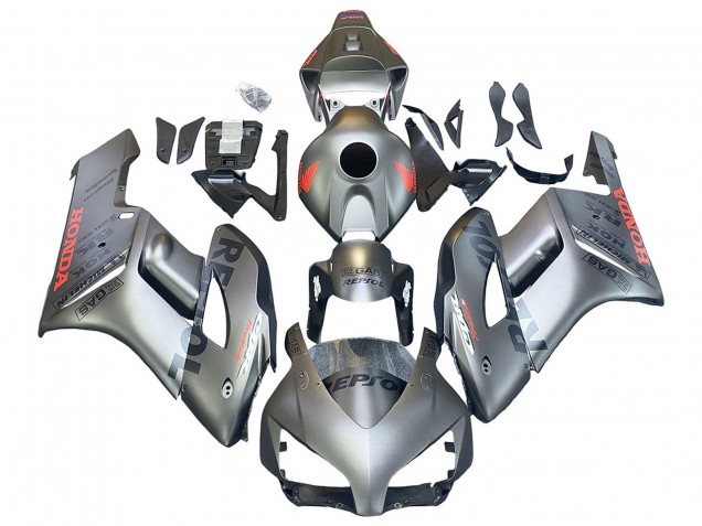 2004-2005 Honda CBR1000RR Motorcycle Fairings - Silver Repsol Australia